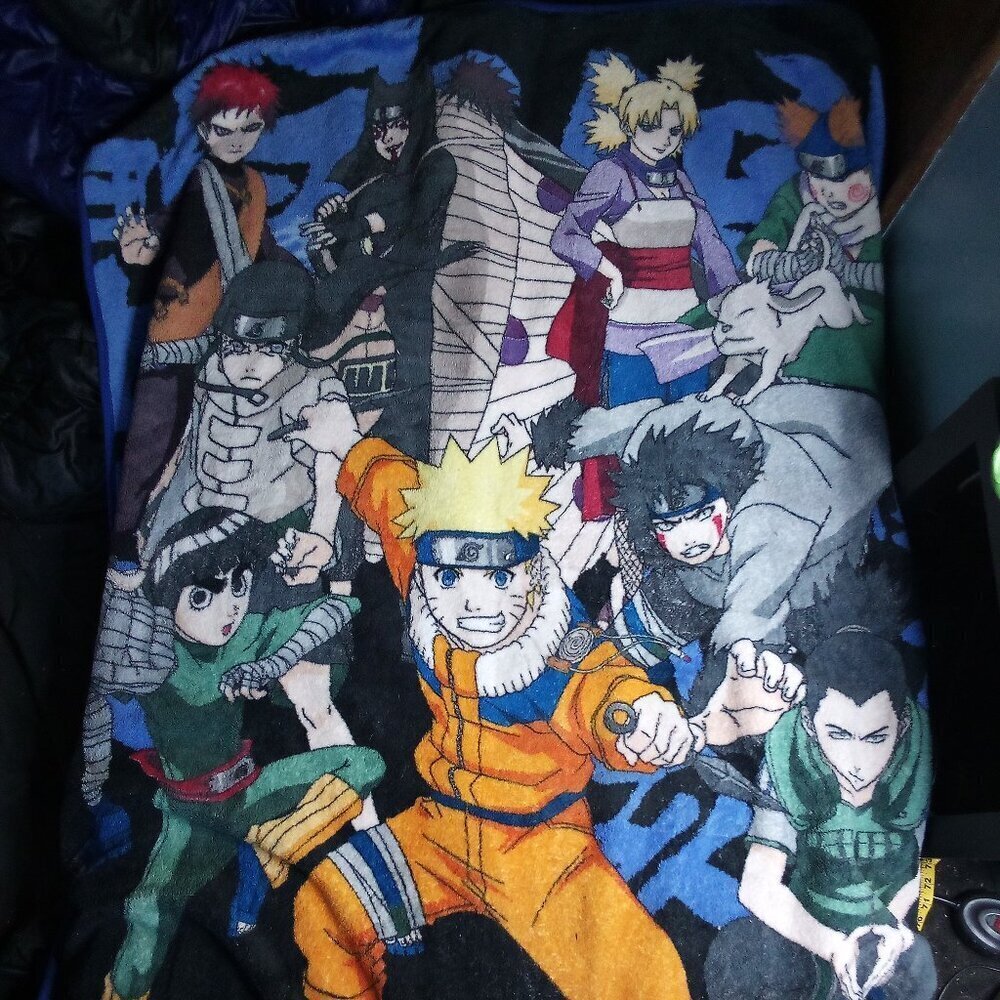 Naruto Shippuden Characters Fleece Blanket Throw 48x52